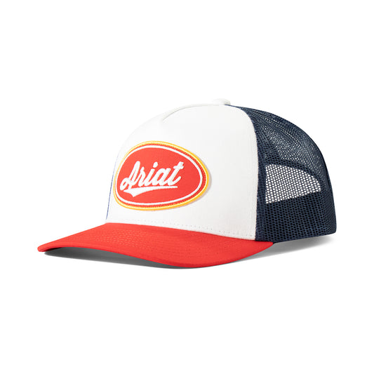 Ariat Retro Logo Red/White/Blue Hat