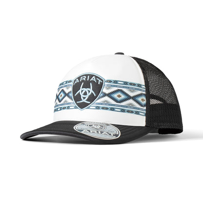 Ariat Foam Aztec White/Black Hat