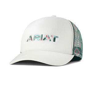 Ariat Foam Front Embroidered White Ballcap