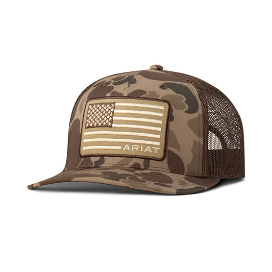 Ariat Camo American Flag Ballcap