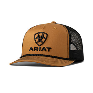 Ariat Brown Black Logo Hat