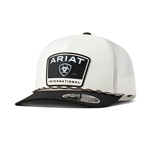 Ariat Rubber Patch White Snapback