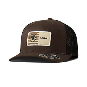 Ariat American Flag Patch Snapback brown/black