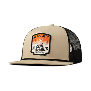 Ariat Desert Scene Patch Snapback Khaki/Black