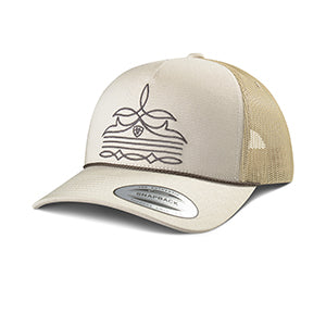 Ariat Tan Embroidered Toe Bug Snapback