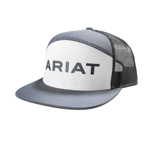 Ariat 7 Panel Grey Logo Hat