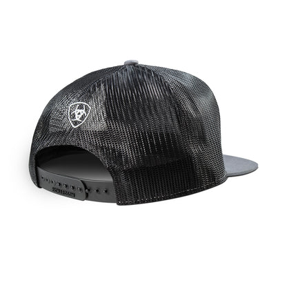 Ariat 7 Panel Grey Logo Hat