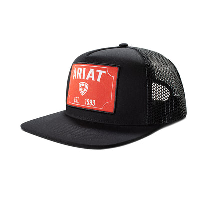 Ariat Black/Red Logo Patch Hat