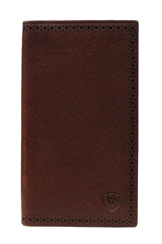 Ariat Copper Perforated Edge Rodeo Wallet
