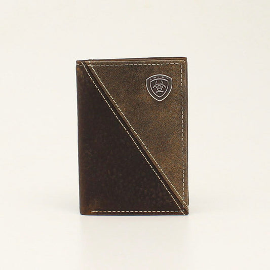 Ariat Diagonal Two Tone Trifold Wallet