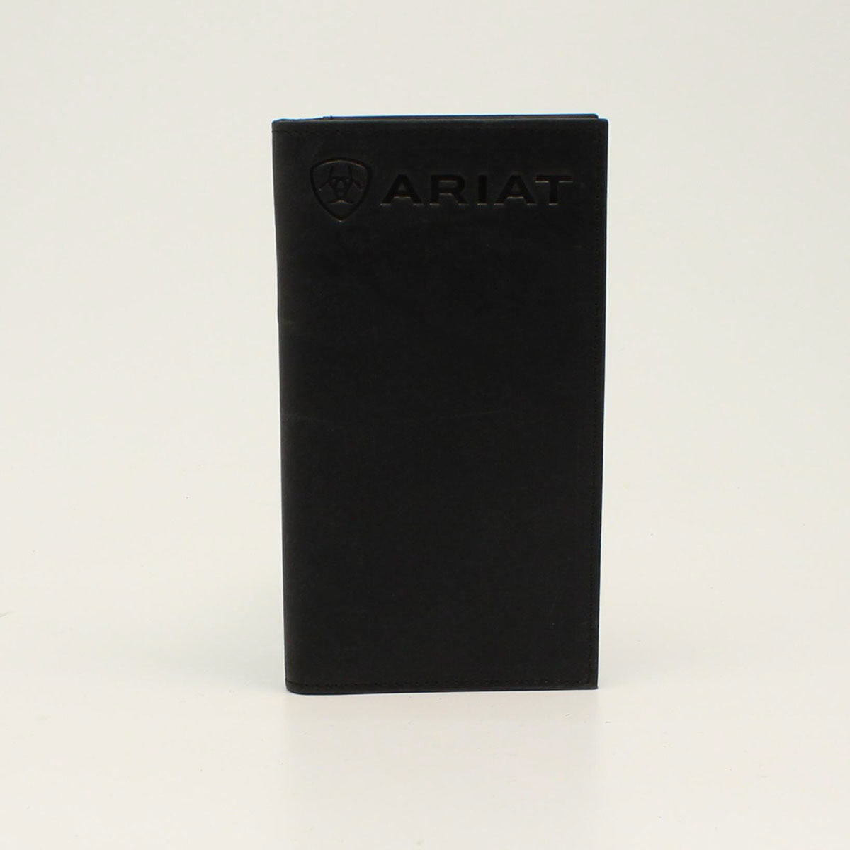 Ariat Plain Black Pressed Logo Rodeo Wallet