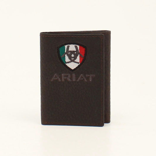 Ariat Mexico Flag Logo Trifold Wallet