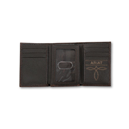 Ariat Mexico Flag Logo Trifold Wallet