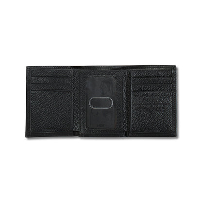Ariat Mens Trifold Wallet Center Shield Black