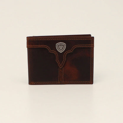 Ariat Boot Collar Brown Bifold Wallet