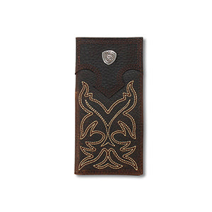 Ariat Youth Rodeo Wallet Boot Stitch Shield Medium Brown