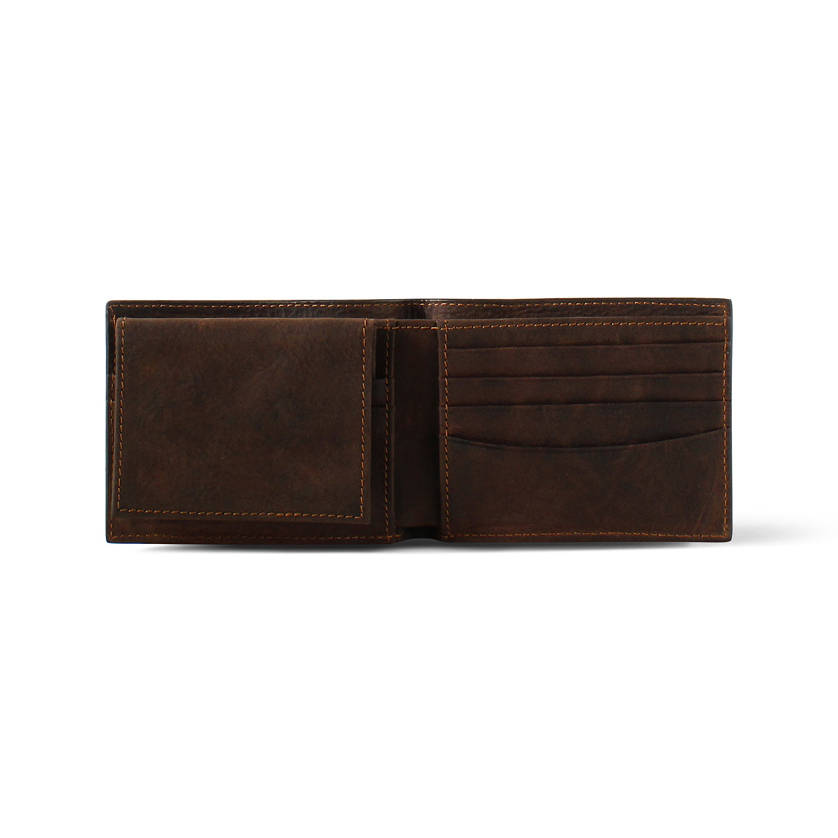 Ariat Canvas and Leather Brown Leather Bifold Wallet