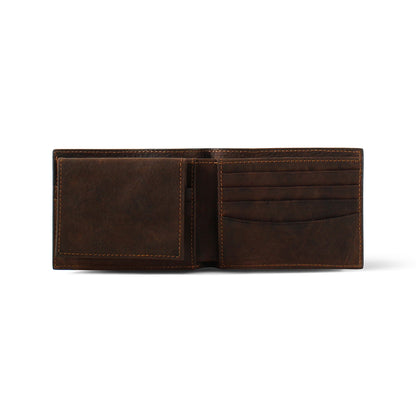 Ariat Canvas and Leather Brown Leather Bifold Wallet