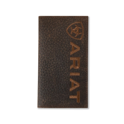 Ariat Brown Bullhide Embroidered Rodeo Wallet
