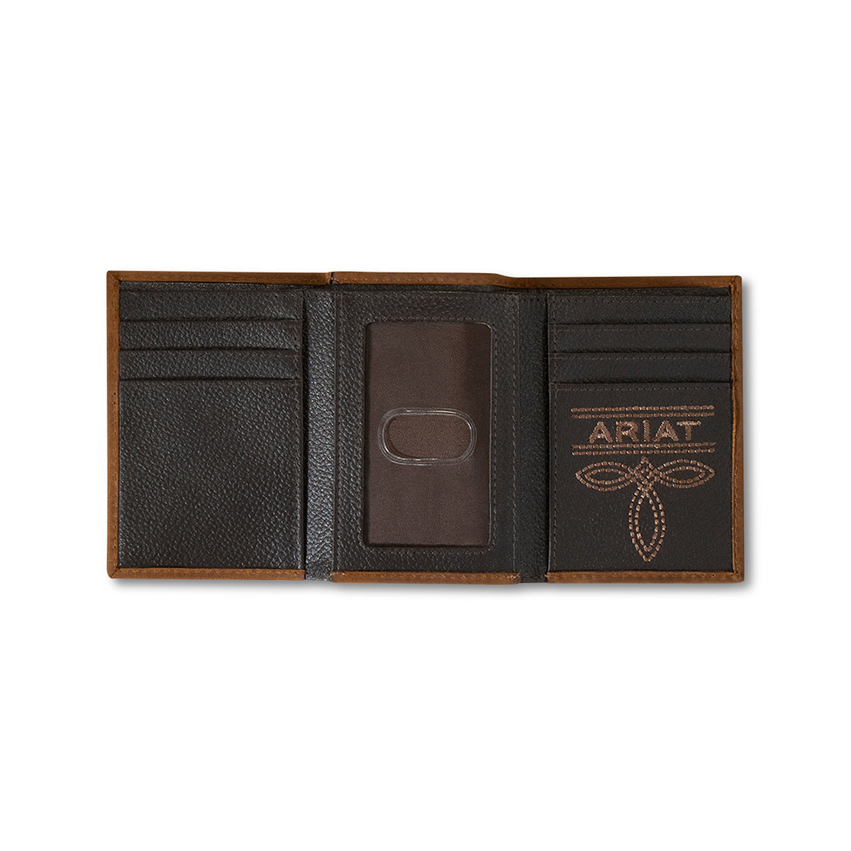 Ariat American Flag/Aged Bark Trifold Wallet