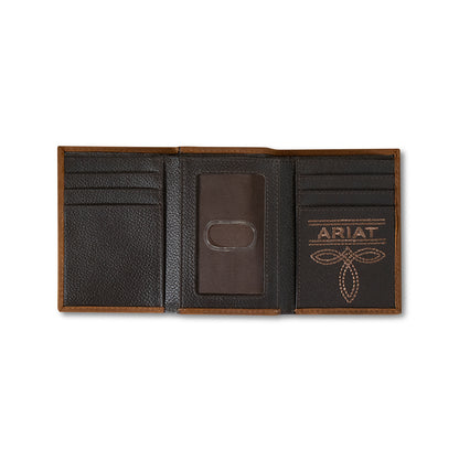 Ariat American Flag/Aged Bark Trifold Wallet