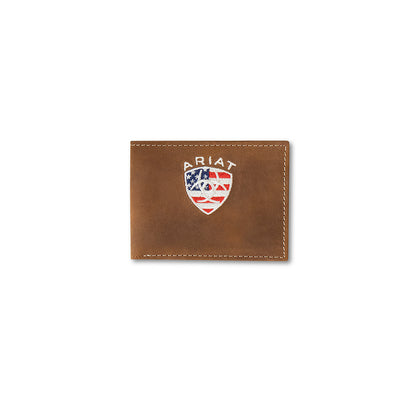 Ariat American Flag/Aged Bark Bifold Wallet