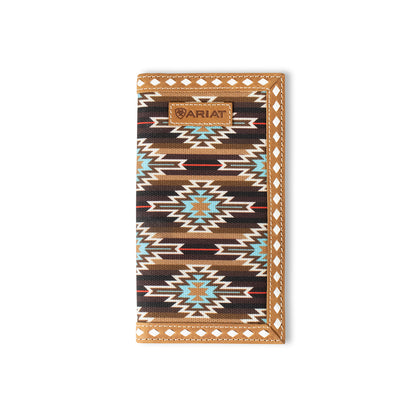 Ariat Tan/Southwest Print Rodeo Wallet