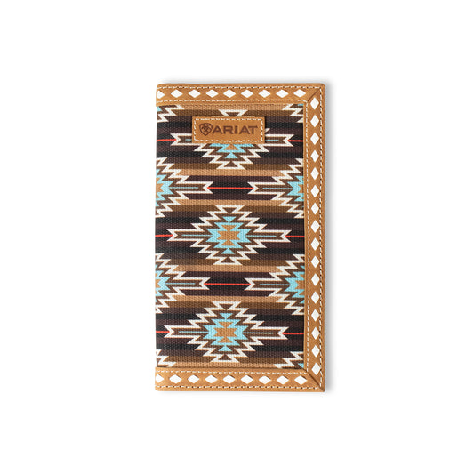 Ariat Tan/Southwest Print Rodeo Wallet