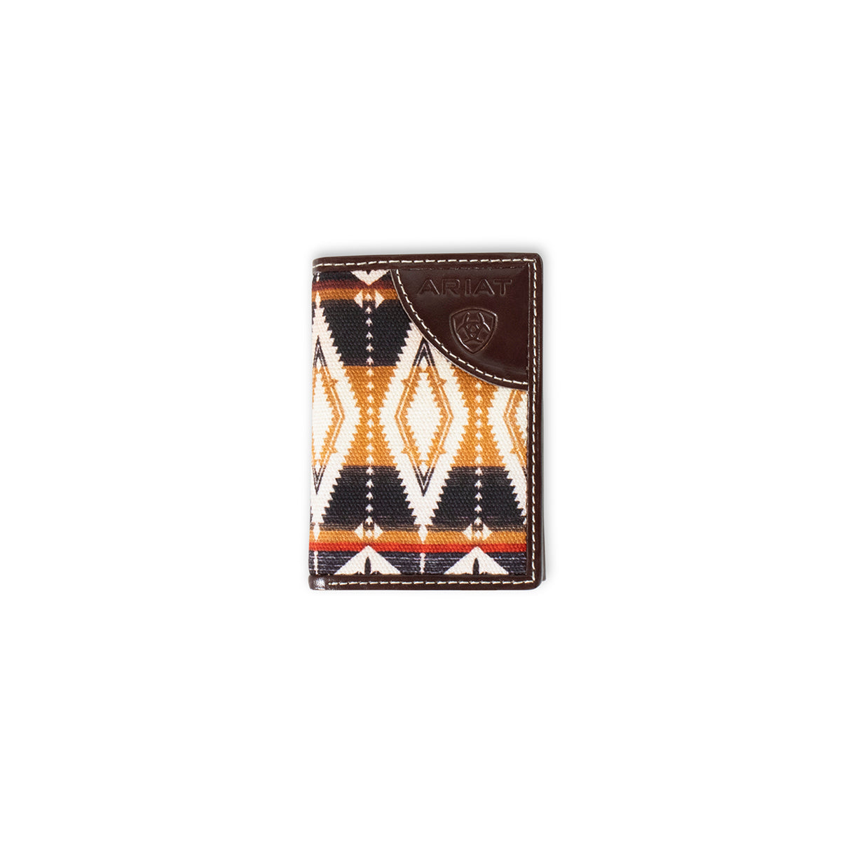 Ariat Black/Tan Aztec Trifold Wallet