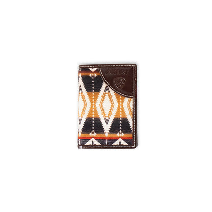 Ariat Black/Tan Aztec Trifold Wallet