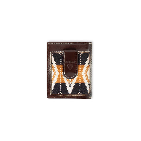 Ariat Black/Tan Aztec Bifold Money Clip