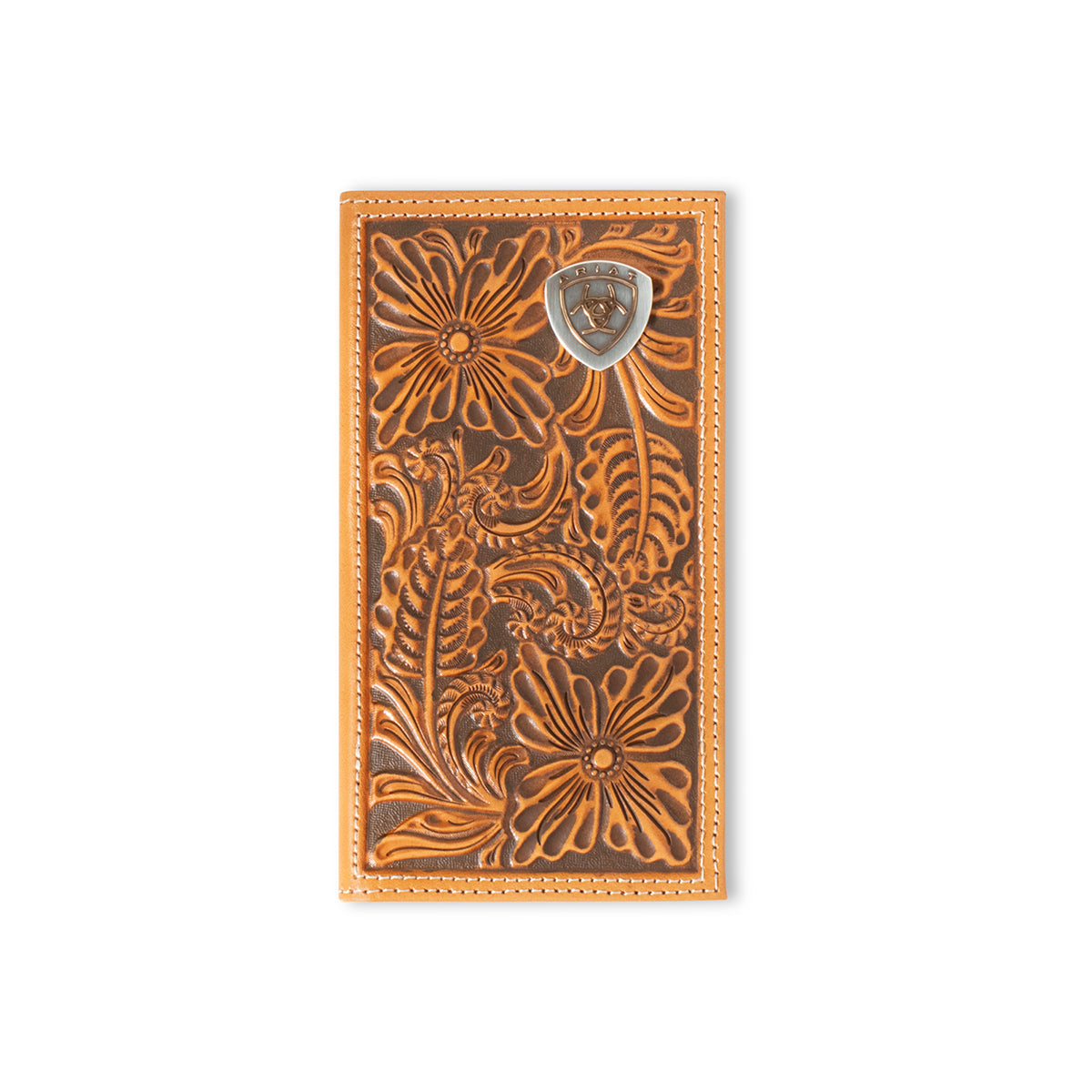 Ariat Floral Embossed Tan Rodeo Wallet