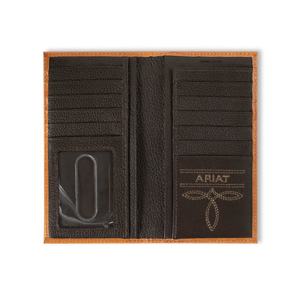Ariat Floral Embossed Tan Rodeo Wallet