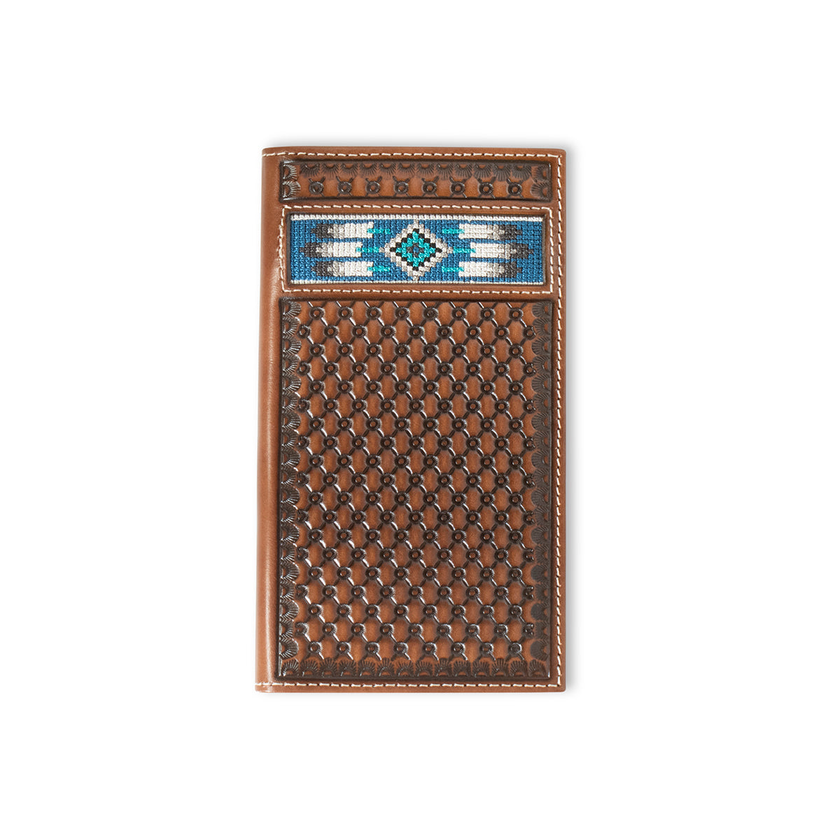 Ariat Blue Southwest Inlay Rodeo Wallet