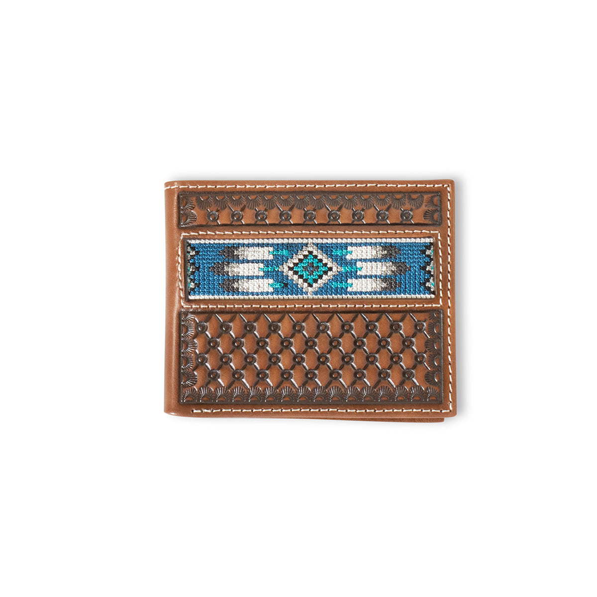 Ariat Blue Southwest Inlay Bifold Wallet