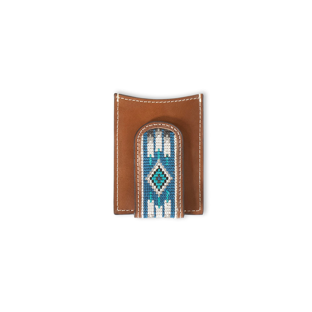 Ariat Blue Aztec Money Clip Card Case