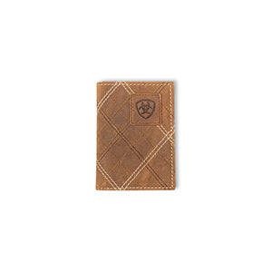 Ariat Tri-Fold Cross Stitch Wallet