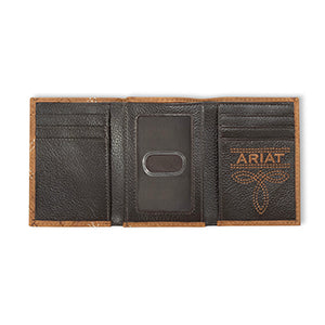 Ariat Tri-Fold Cross Stitch Wallet