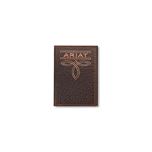 Ariat Mens Trifold Wallet But Stitch Brown