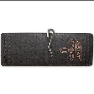 Ariat Money Clip Ariat Shield Embossed Medium Brown