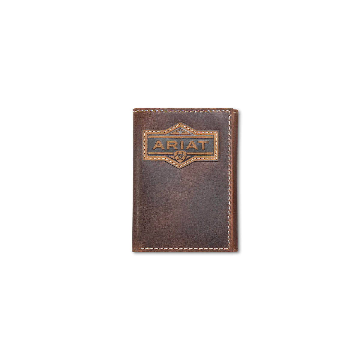 Ariat Patch Brown Trifold Wallet