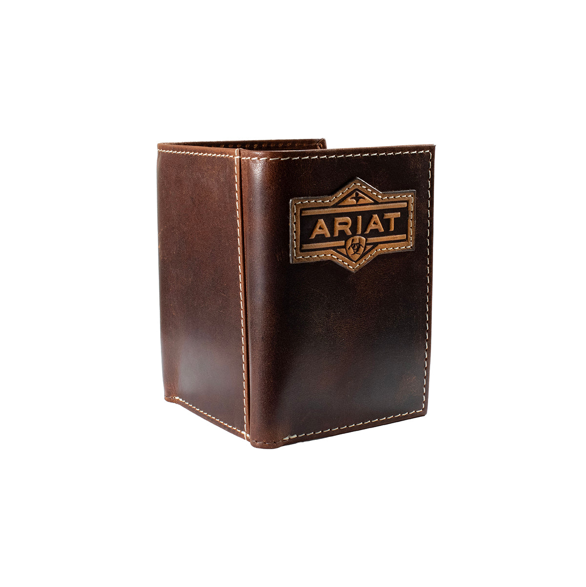 Ariat Patch Brown Trifold Wallet