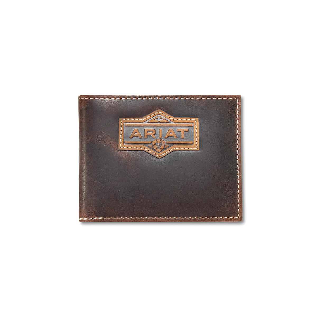 Ariat Patch Brown Bifold Passcase Wallet