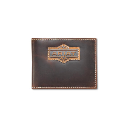 Ariat Patch Brown Bifold Passcase Wallet