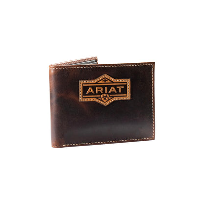 Ariat Patch Brown Bifold Passcase Wallet