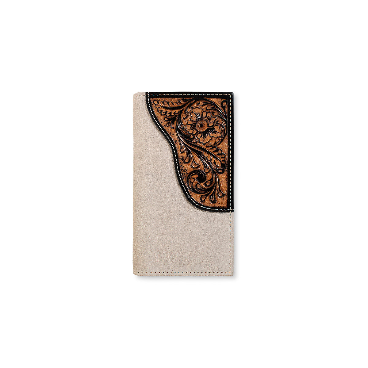 Ariat Rodeo Wallet Roughout Floral Overlay Grey