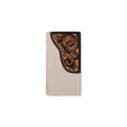 Ariat Rodeo Wallet Roughout Floral Overlay Grey