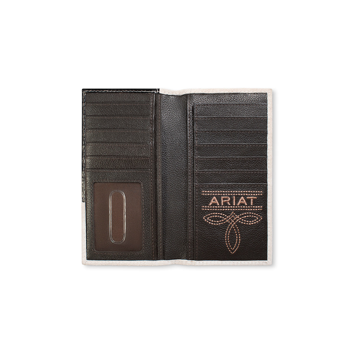 Ariat Rodeo Wallet Roughout Floral Overlay Grey