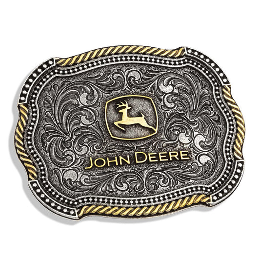 Attitude John Deere Scallop Rope Logo Belt buckle