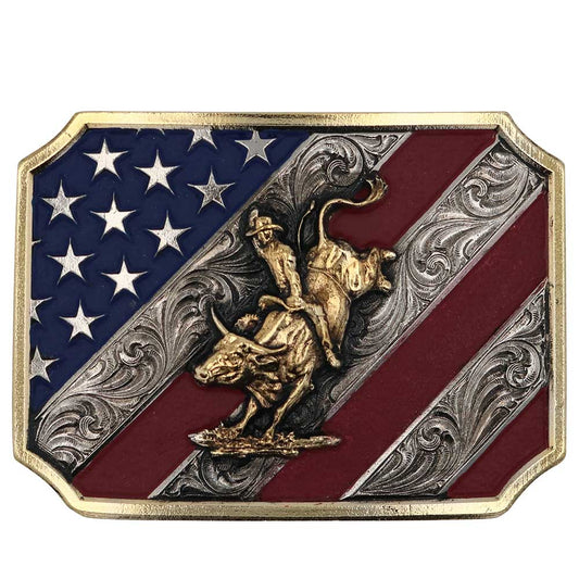 Attitude Bull Rider/Flag Buckle